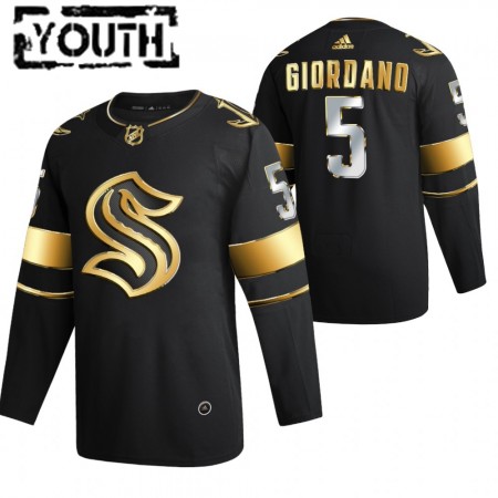 Seattle Kraken Dresy Mark Giordano 5 2021-22 Černá Golden Edition Authentic - Dětské